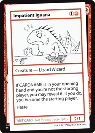 {R} Impatient Iguana (2021 Edition) [Mystery Booster Playtest Cards][CMB1 055]