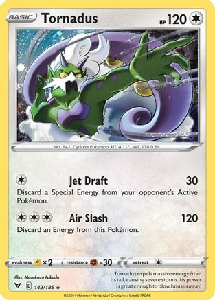 [PKM] Tornadus (142/185) (Cosmos Holo) [Sword & Shield: Vivid Voltage]