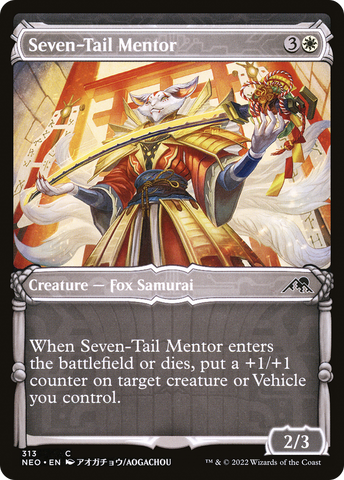 {C} Seven-Tail Mentor (Showcase Samurai) [Kamigawa: Neon Dynasty][NEO 313]
