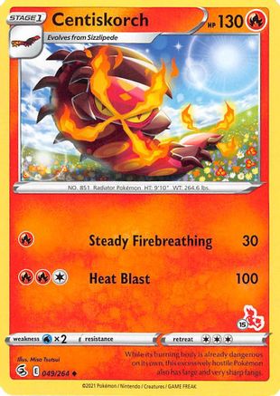 [PKM] Centiskorch (49/264) (Cinderace Stamp #15) [Battle Academy 2022]