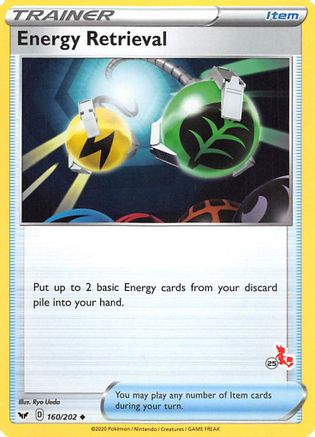 [PKM] Energy Retrieval (160/202) (Cinderace Stamp #25) [Battle Academy 2022]
