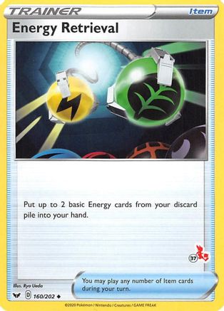 [PKM] Energy Retrieval (160/202) (Cinderace Stamp #37) [Battle Academy 2022]