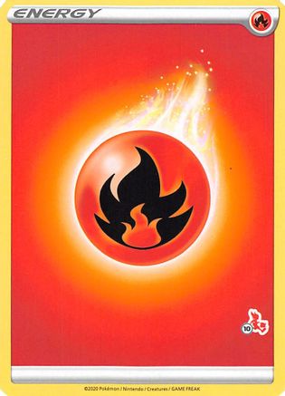 [PKM BE] Fire Energy (Cinderace Stamp #10) [Battle Academy 2022]