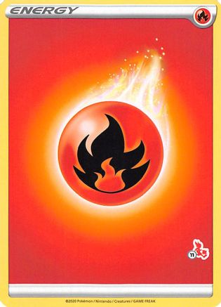 [PKM BE] Fire Energy (Cinderace Stamp #11) [Battle Academy 2022]