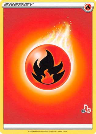 [PKM BE] Fire Energy (Cinderace Stamp #20) [Battle Academy 2022]