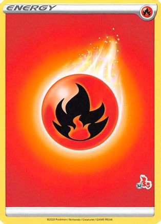 [PKM BE] Fire Energy (Cinderace Stamp #32) [Battle Academy 2022]
