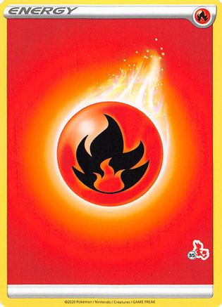 [PKM BE] Fire Energy (Cinderace Stamp #35) [Battle Academy 2022]
