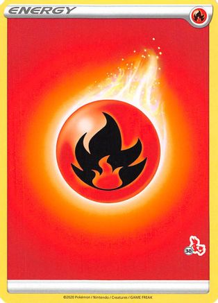 [PKM BE] Fire Energy (Cinderace Stamp #38) [Battle Academy 2022]