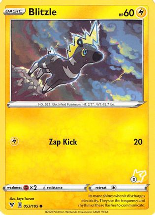 [PKM] Blitzle (053/185) (Pikachu Stamp #2) [Battle Academy 2022]