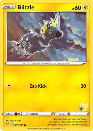 [PKM] Blitzle (053/185) (Pikachu Stamp #30) [Battle Academy 2022]