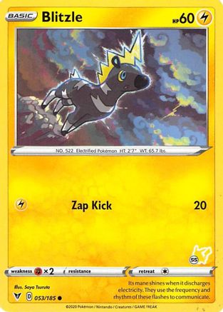 [PKM] Blitzle (053/185) (Pikachu Stamp #55) [Battle Academy 2022]