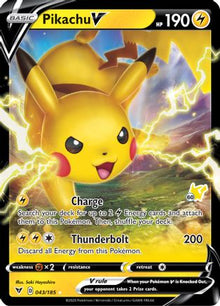 [PKM] Pikachu V (043/185) (Pikachu Stamp #60) [Battle Academy 2022]