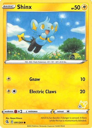 [PKM] Shinx (091/264) (Pikachu Stamp #6) [Battle Academy 2022]