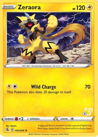 [PKM] Zeraora (102/264) (Pikachu Stamp #5) [Battle Academy 2022]