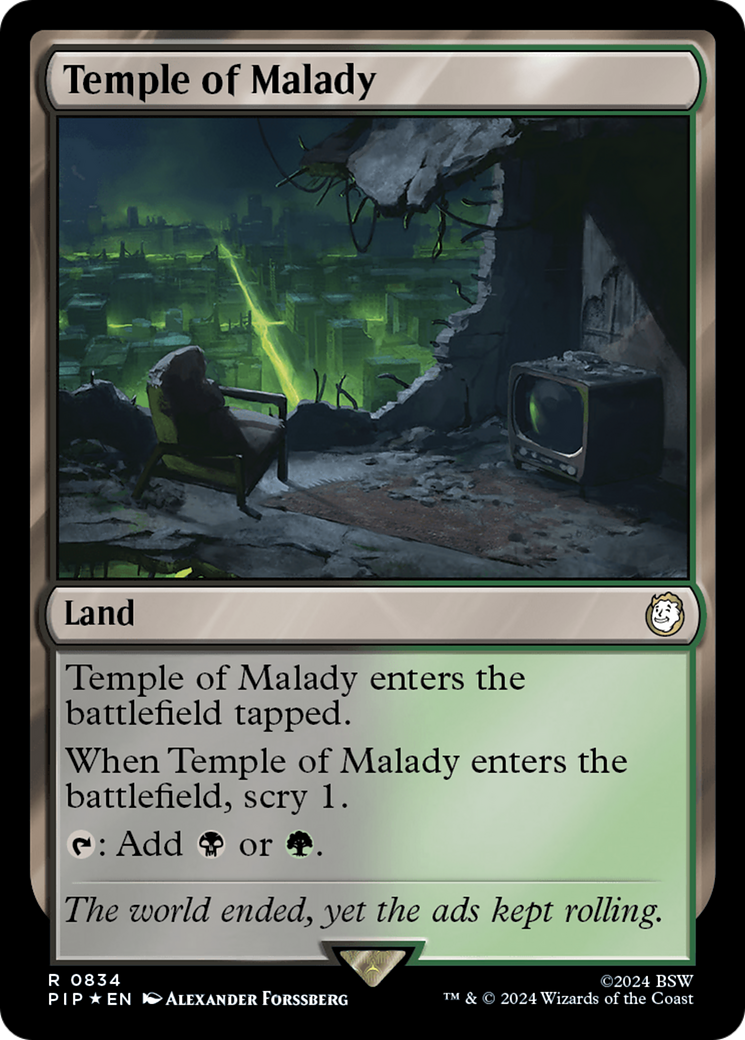 {R} Temple of Malady (Surge Foil) [Fallout][PIP 834]