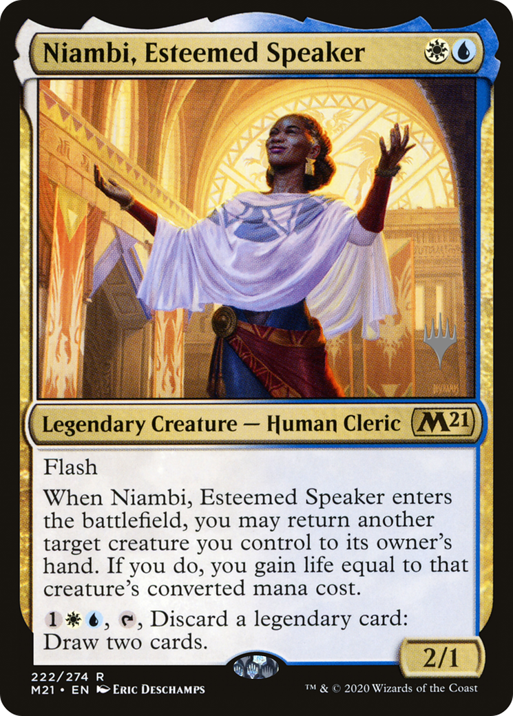 {R} Niambi, Esteemed Speaker (Promo Pack) [Core Set 2021 Promos][PP M21 222]