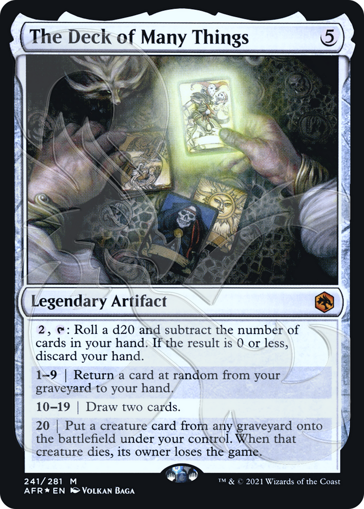 {R} The Deck of Many Things (Ampersand Promo) [Dungeons & Dragons: Adventures in the Forgotten Realms Promos][AMP AFR 241]