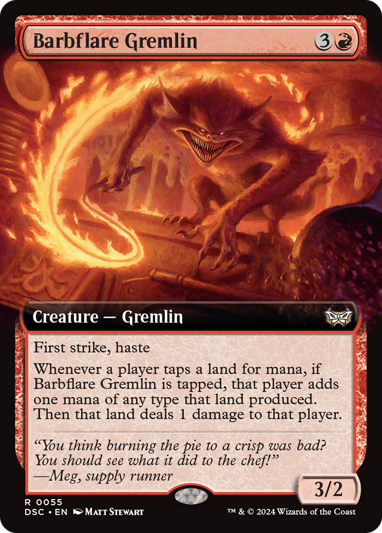 {R} Barbflare Gremlin (Extended Art) [Duskmourn: House of Horror Commander][DSC 055]