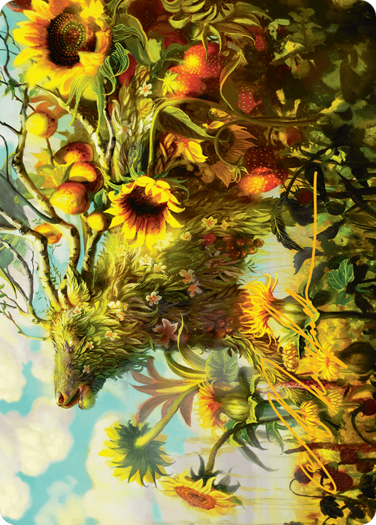{A} Beza, the Bounding Spring Art Card (Gold-Stamped Signature) [Bloomburrow Art Series][GS ABLB 001]