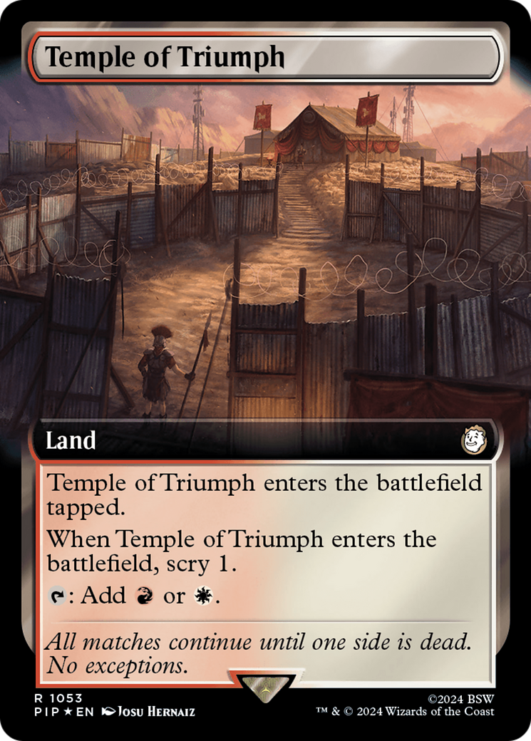 {R} Temple of Triumph (Extended Art) (Surge Foil) [Fallout][PIP 1053]