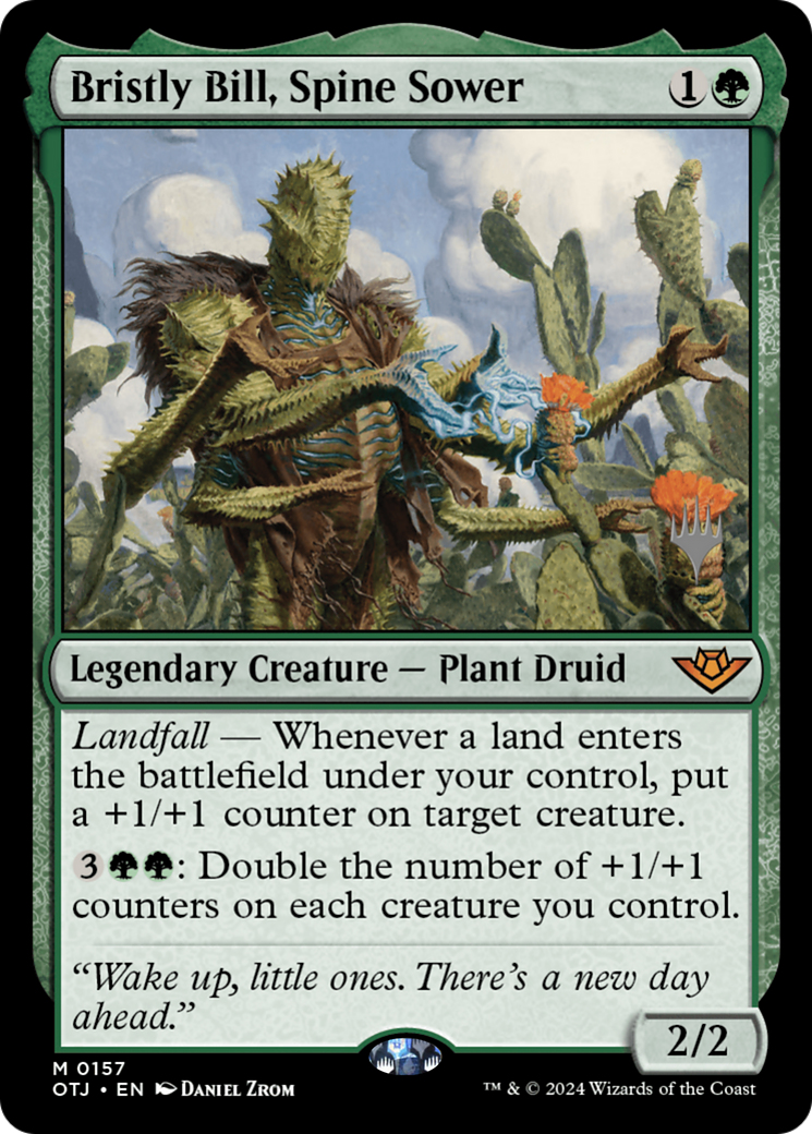 {@R} Bristly Bill, Spine Sower (Promo Pack) [Outlaws of Thunder Junction Promos][PP OTJ 157]