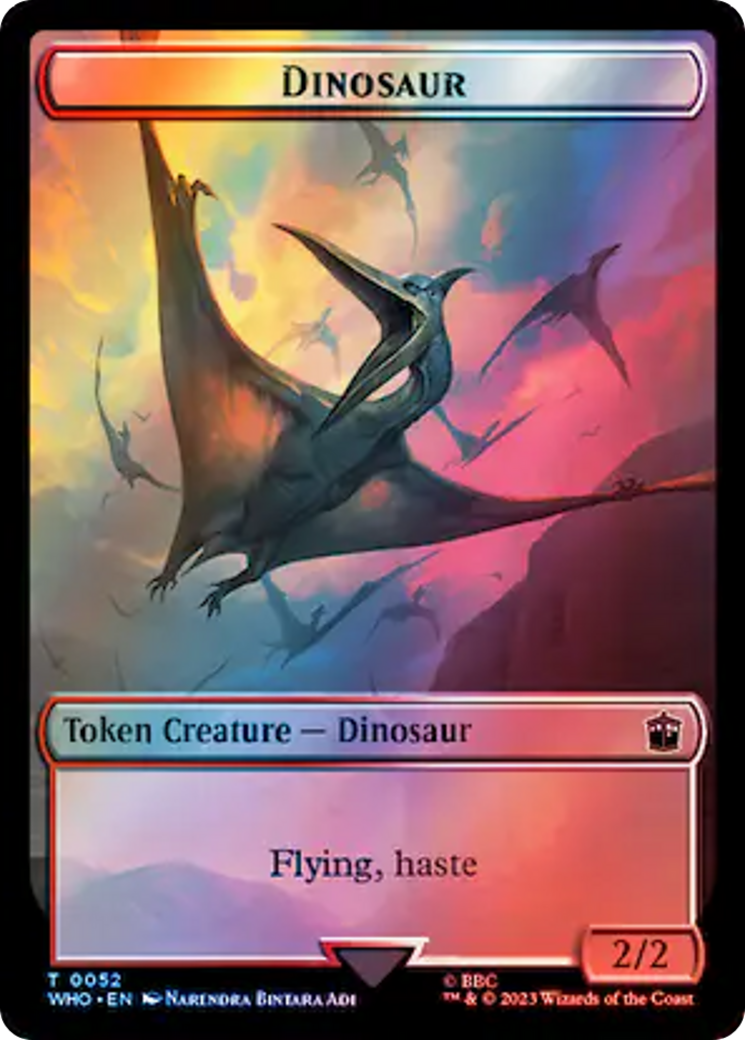 {T} Alien // Dinosaur Double-Sided Token (Surge Foil) [Doctor Who Tokens][TWHO 34//52]