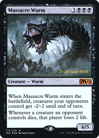 {R} Massacre Wurm [Core Set 2021 Prerelease Promos][PR M21 114]
