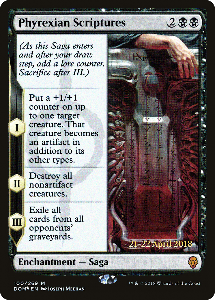 {R} Phyrexian Scriptures [Dominaria Prerelease Promos][PR DOM 100]