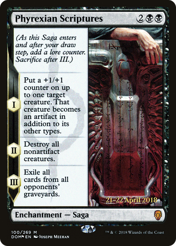 {R} Phyrexian Scriptures [Dominaria Prerelease Promos][PR DOM 100]