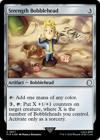 {C} Strength Bobblehead (Surge Foil) [Fallout][PIP 671]