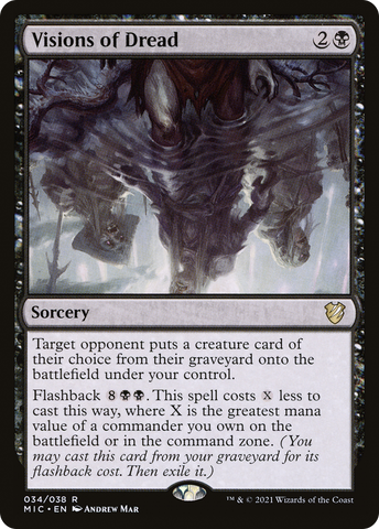{R} Visions of Dread [Innistrad: Midnight Hunt Commander][MIC 034]