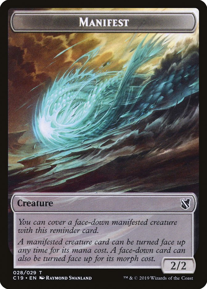 {T} Saproling // Manifest Double-sided Token [Commander 2019 Tokens][TC19 019]
