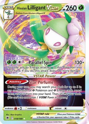 [PKM-R] Hisuian Lilligant VSTAR (018/189) [Sword & Shield: Astral Radiance]