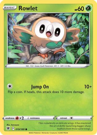 [PKM] Rowlet (019/189) [Sword & Shield: Astral Radiance]