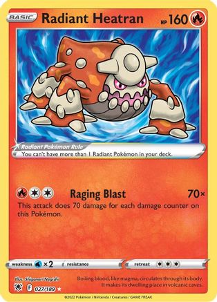 [PKM] Radiant Heatran (027/189) [Sword & Shield: Astral Radiance]