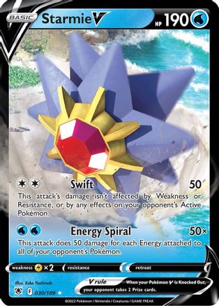 [PKM-R] Starmie V (030/189) [Sword & Shield: Astral Radiance]