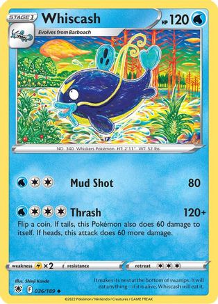[PKM] Whiscash (036/189) [Sword & Shield: Astral Radiance]