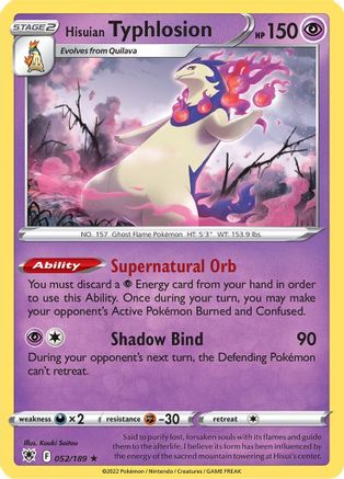 [PKM] Hisuian Typhlosion (052/189) [Sword & Shield: Astral Radiance]