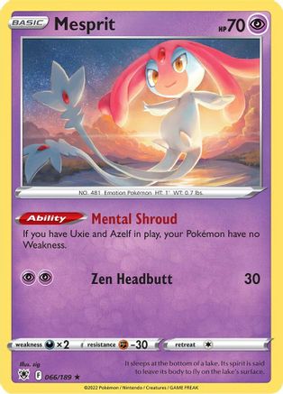 [PKM] Mesprit (066/189) [Sword & Shield: Astral Radiance]