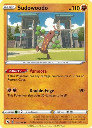 [PKM] Sudowoodo (074/189) [Sword & Shield: Astral Radiance]