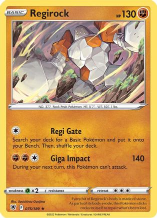 [PKM] Regirock (075/189) [Sword & Shield: Astral Radiance]