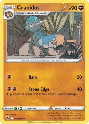 [PKM] Cranidos (076/189) [Sword & Shield: Astral Radiance]