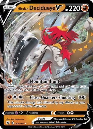 [PKM] Hisuian Decidueye V (083/189) [Sword & Shield: Astral Radiance]