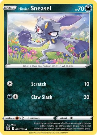[PKM] Hisuian Sneasel (092/189) [Sword & Shield: Astral Radiance]