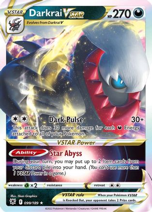 [PKM-R] Darkrai VSTAR (099/189) [Sword & Shield: Astral Radiance]