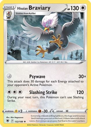 [PKM-R] Hisuian Braviary (132/189) [Sword & Shield: Astral Radiance]