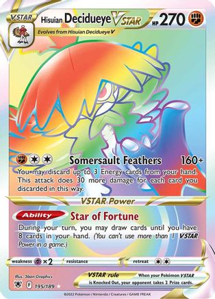 [PKM] Hisuian Decidueye VSTAR (195/189) [Sword & Shield: Astral Radiance]