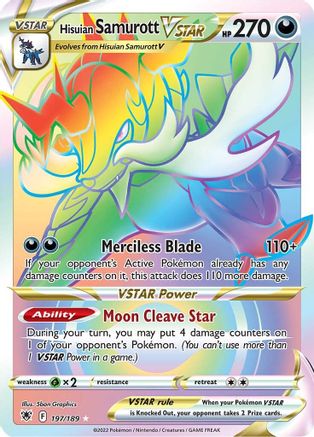 [PKM-R] Hisuian Samurott VSTAR (197/189) [Sword & Shield: Astral Radiance]