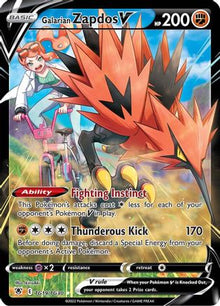 [PKM] Galarian Zapdos V (TG19/TG30) [Sword & Shield: Astral Radiance]