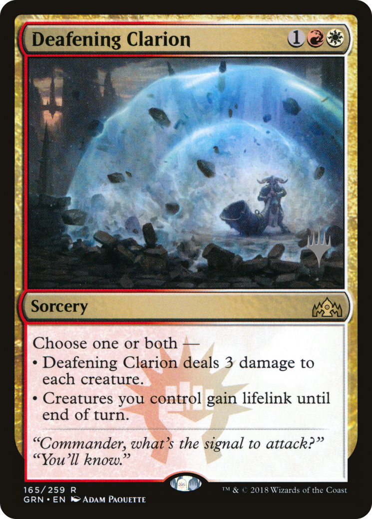 {R} Deafening Clarion (Promo Pack) [Guilds of Ravnica Promos][PP GRN 165]